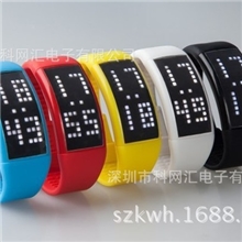 新奇特创意多功能带LED手腕带计步器U盘订制发光LOGOU盘
