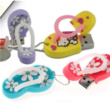 供应创意可爱迷你拖鞋u盘热销饰品优盘可定制印广告厂家批发