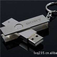 金属旋转钢壳U盘批发4G50套起可免费定制LOGO