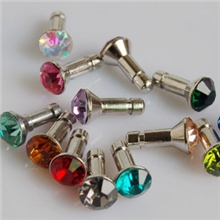 厂家直销手机防尘塞合金底加水钻防尘塞超亮水钻防尘塞