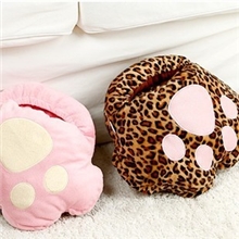 毛绒猫爪暖脚宝暖手宝抱枕正品暖脚器USB加热电暖宝