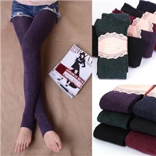 秋冬纯色保暖羊驼绒打底裤显瘦踩脚裤修身显瘦美体裤批发带跟