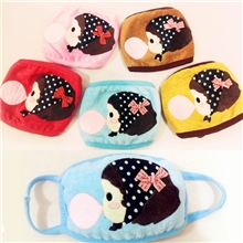 SA0241秋冬新款韩版口罩卡通妞子泡泡口罩双层保暖口罩批发