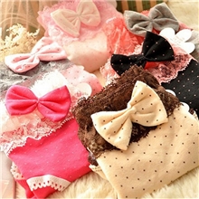 H7539性感蕾丝内裤花边点点蝴蝶结内裤全棉女生内裤批发