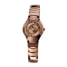 卖疯了冠琴正品时尚钨钢手表玫瑰金女士手表永不褪色女表