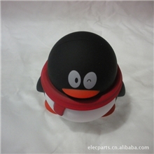 厂家批发插卡U盘公仔QQ小音箱MP3MP4MP5手机企鹅礼品音响