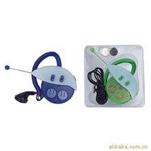 供应mp3收音机礼品收音机FM收音机耳挂式收音机多功能收音机