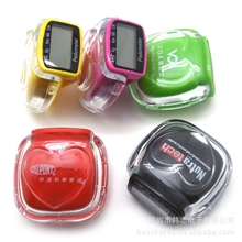 （厂家直销）心形亚克力计步器卡路里计步器水晶计步器新款