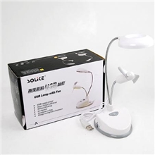 【宏耀电器】工厂直销带风扇USB台灯USB风扇台灯电池风扇