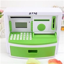 供应储蓄罐atm钱罐创意储蓄罐大号语音存钱罐储蓄罐绿色