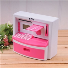 小额批发atm储蓄罐存钱罐大号真人语音五色可选可混批粉色