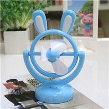 供应兔子风扇USB创意风扇电池风扇淘宝热卖迷你风扇蓝色
