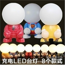 第二代变身怪杰创意灯LED节能台灯USB充电台灯超人蝙蝠侠灯