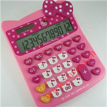 超可爱hellokitty猫太阳能卡通计算器KT-878计算器KT猫计算机