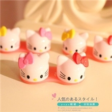 低价供应新款hellokitty隐形眼镜盒kt猫双联合伴侣盒3款选