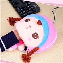 厂家昕科正品USB保暖鼠标垫卡通立体带护腕暖手垫USB加热暖手