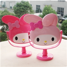 美乐蒂台式化妆镜子MELODY可爱台式镜子麦乐迪台翻转化妆镜子