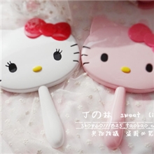 可爱大脸KT手把镜子kitty猫猫卡通镜子0.2KG