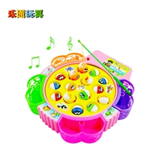 梅花音乐电动钓鱼电动卡通音乐钓鱼游戏宝宝过家家钓鱼玩具批发