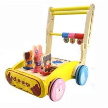 厂家混批出口日本木制玩具手推车学步车木制婴儿车