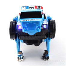 警车悍马车变战虎万向/音乐/灯光/变形/电动警车超多功能玩具