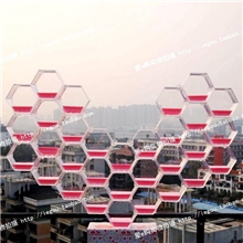 菱形展示盒亚克力可自由组合成多种款式防尘创意饰品多功能批发