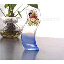 彩绘玻璃玻璃加工深加工玻璃玻璃工艺品花瓶厂家一个起批