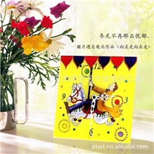 几米家居装饰品几米台钟几米左右走彩玻钟