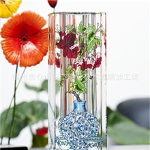 花瓶批发水晶花瓶纯度K9青花瓷系列花瓶水晶工艺品