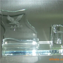 厂家直销：水晶三件套、水晶笔筒、水晶工艺品