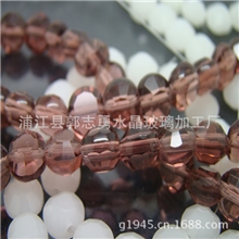 厂家直销8mm白色玉料机磨水晶面包珠可混批,DIY,70颗/串,鞋饰