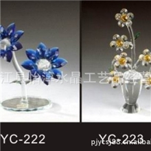 【现货直销】水晶花生产厂家水晶花摆件水晶礼品人造水晶花