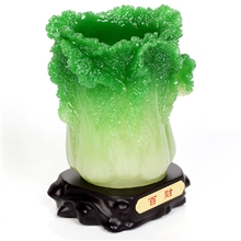 吉善缘白菜笔筒摆件送领导老师创意礼品实用送礼必备装饰品精选