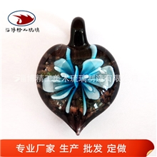 精工琉璃工艺品项坠植物花朵饰品琉璃礼品批发/