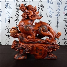 树脂仿实木工艺品批发43公分招财貔貅树脂摆件创意商务礼品