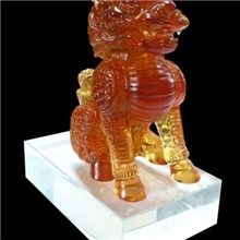 琉璃摆件工艺礼品麒麟招财保平安华夏银行定制作品盛世华夏