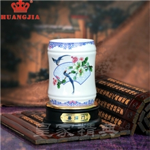 清仓甩卖高档商务陶瓷礼品创意骨瓷喜临门【竹节笔筒】茶具套装