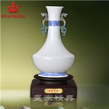 新品上市高档陶瓷工艺礼品创意家居办公摆件富贵平安琉璃花瓶
