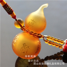 春秋市场爆款可注香水万福葫芦一件代发古法琉璃汽车挂件