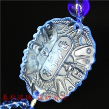 【可定制】春秋琉璃实体工厂直销出入平安符汽车挂件一件代发