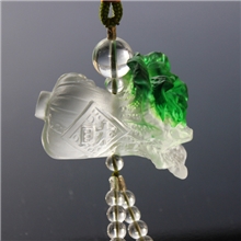 春秋琉璃批发供应白菜百财正品古法琉璃汽车内饰用品