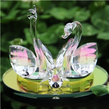 高档k9水晶汽车香水座双天鹅车载香水瓶汽车内饰摆件批发