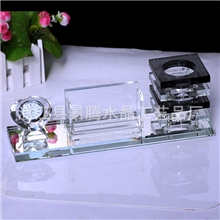 精品水晶办公摆件三件套商务会议纪念品保险事业单位礼品定制