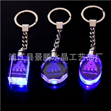 精选公司促销活动纪念小礼品创意3d内雕水晶钥匙扣厂家批发低价
