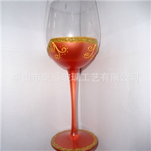供应彩绘各种效果高脚杯有机玻璃工艺品玻璃工艺品批发