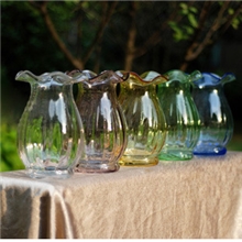 供应批发：古典彩色玻璃花瓶/工艺品摆件、摆设