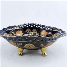 高档陶瓷配水果盘欧式奢华装饰时尚创意陶瓷果盘摆设礼品8777