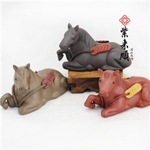 紫来顺35094宜兴紫砂精品茶宠马上有钱如意钱币批发价