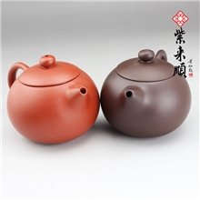 紫来顺11007宜兴紫砂茶壶茶具125cc双色小西施厂家直销价
