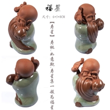 茶宠福星德化茶宠茶玩精品紫砂哥窑龙泉陶瓷工艺品厂家批发摆件